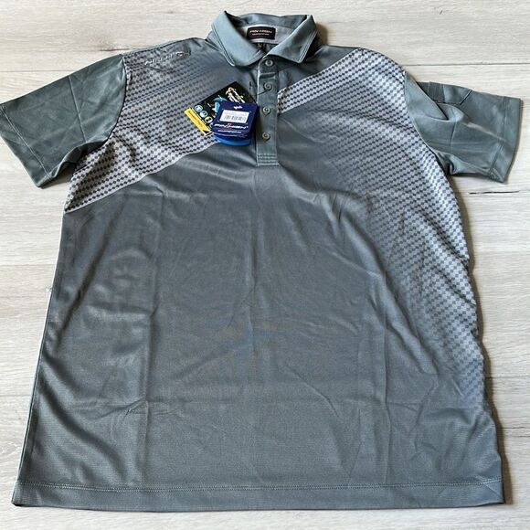 Pin High Men's Performance Dry Fit‎ Golf Shirt Grey L NWT - Picture 5 of 6